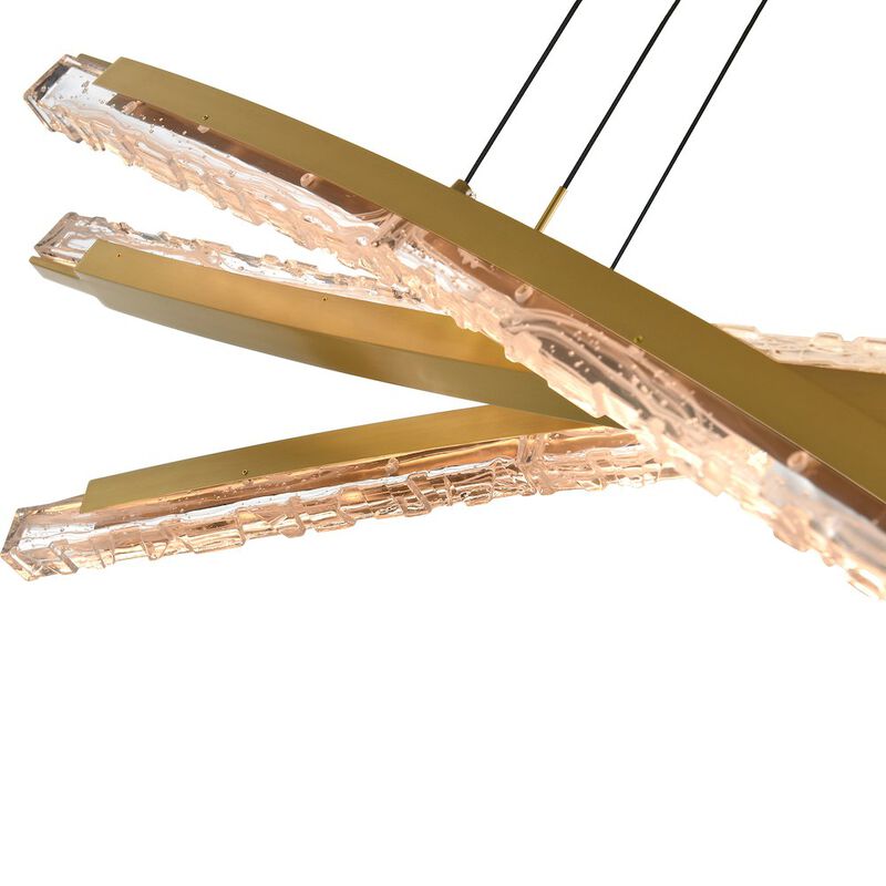CWI Lighting Saber Integrated LED Brass Chandelier