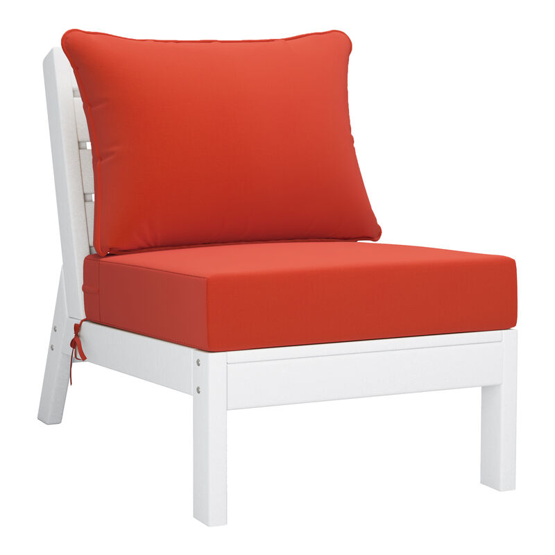 WestinTrends Outdoor Patio HDPE Sectional Sofa with Patio Cushions