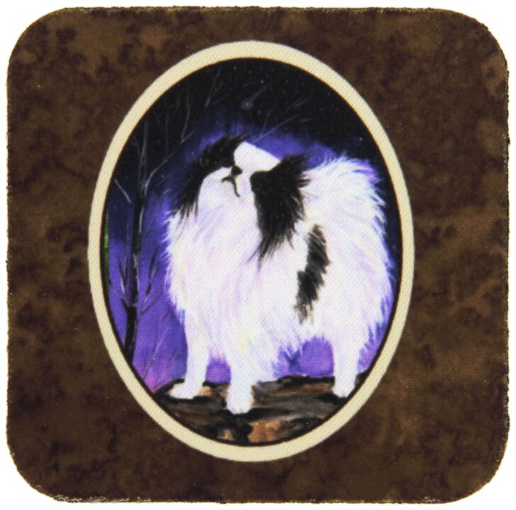 Caroline's Treasures SS8070FC Japanese Chin Foam Coasters (Set of 4), 3.5 H x 3.5 W, Multicolor