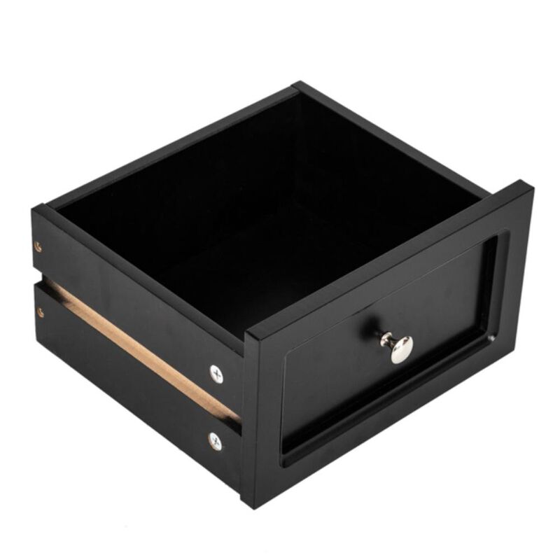 Country Style Two-Tier Nightstand, Large Bedside Table with Storage Shelves image number 3