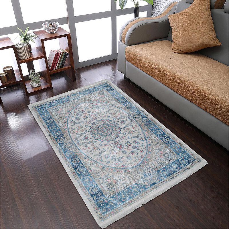 RUGSOTIC CARPETS MACHINE MADE POLYESTER AREA RUGS  - Rectangle Shape, Classic Oriental Traditional  Design, Low Pile Machine Made Area Rugs (M00105) image number 1