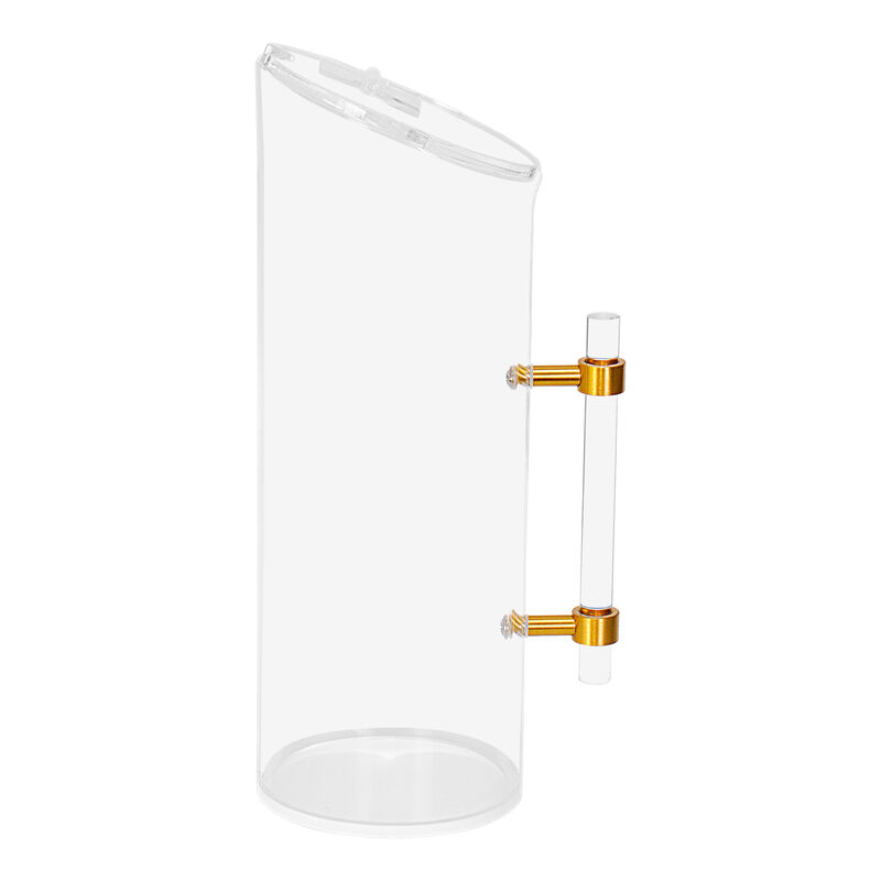 Lucite Pitcher With Cover and Gold Handle