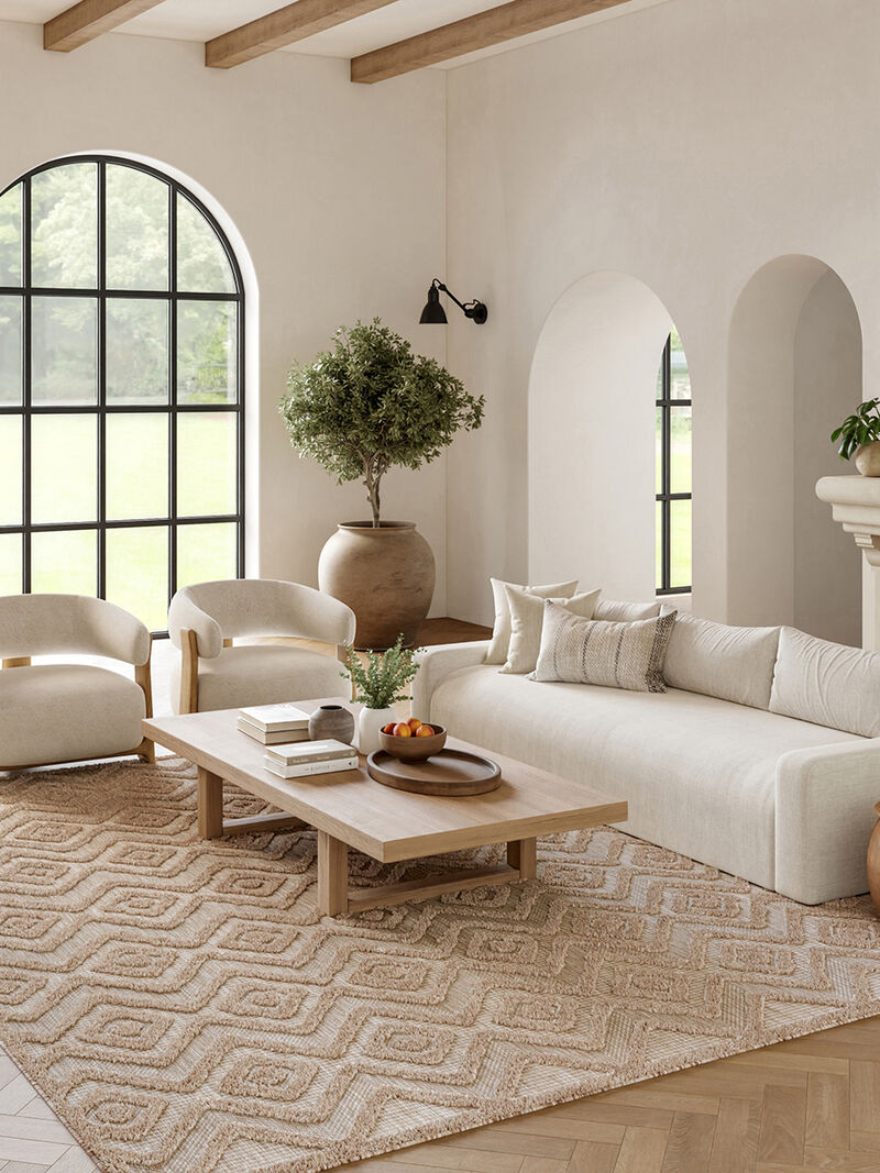 Versatile NRV01 Natural/Beige 9' x 12' Rug