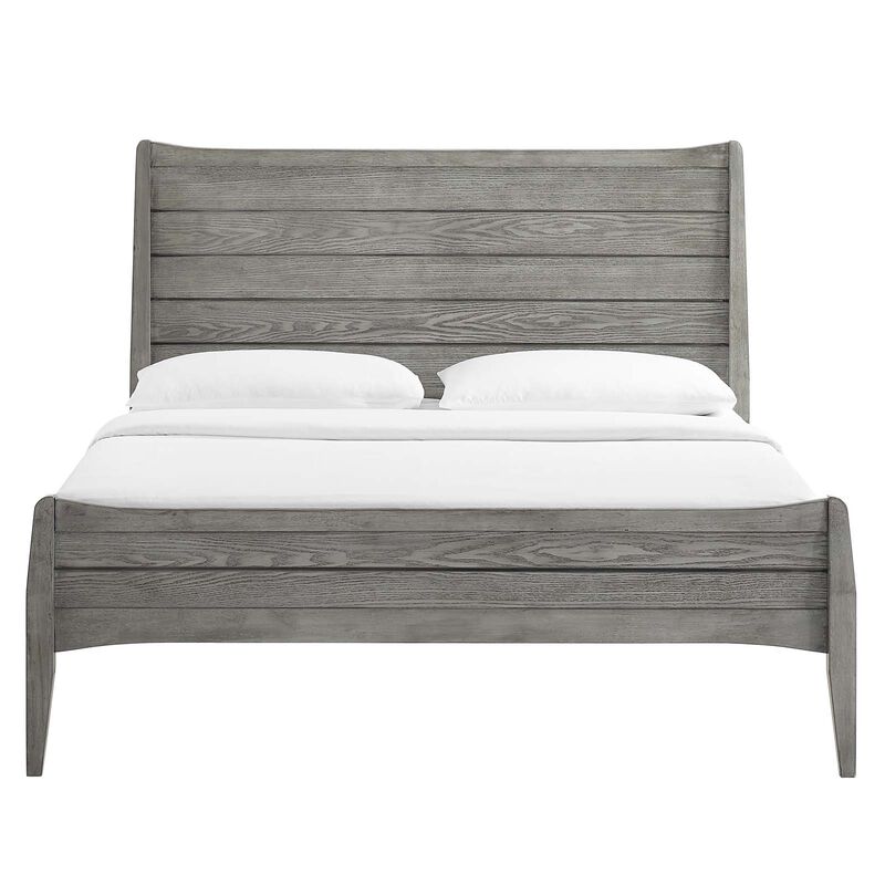 Modway - Georgia King Wood Platform Bed Gray image number 3