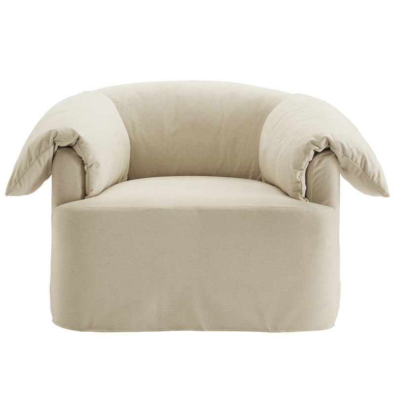 Lark Slipcovered Fabric Oversized Armchair image number 5