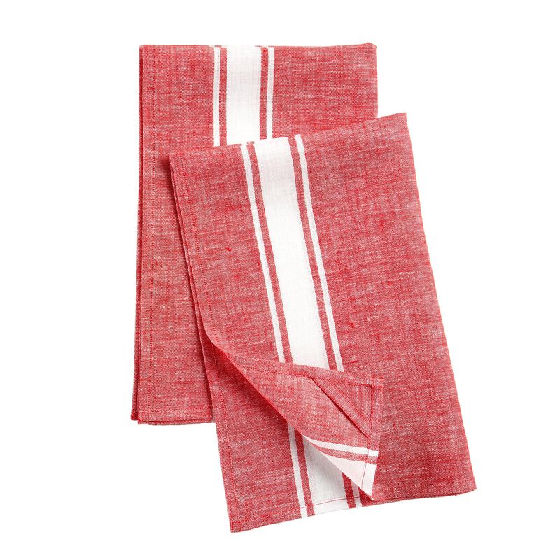 Linen Kitchen Towels - Country Stripe image number 0