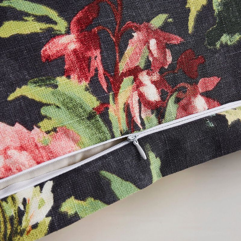 Peony Charcoal King Duvet Cover Set image number 6