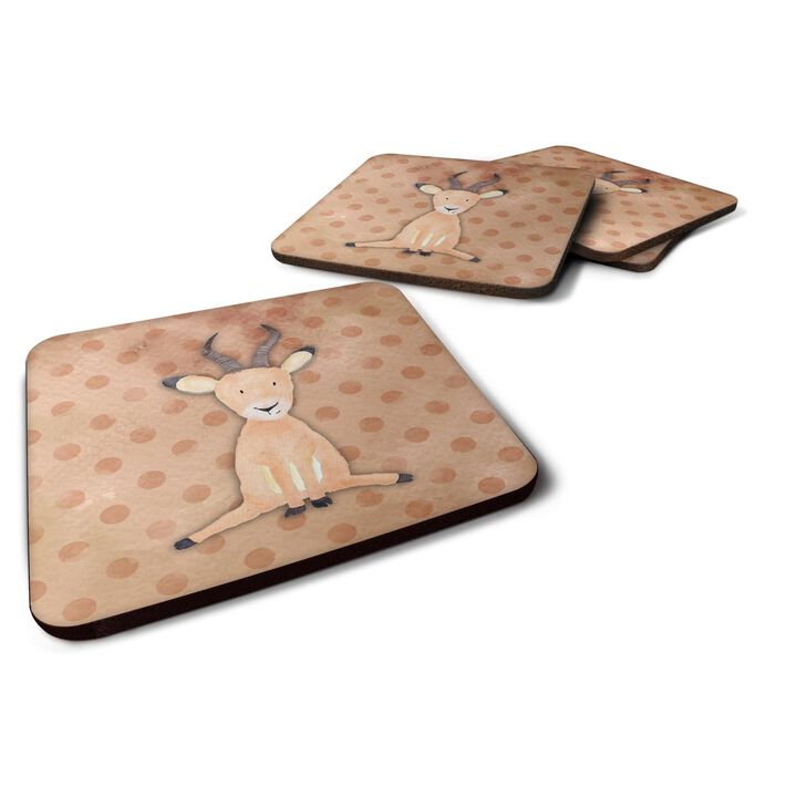 Caroline's Treasures Polkadot Antelope Watercolor Decorative coasters, 3.5, Multicolor
