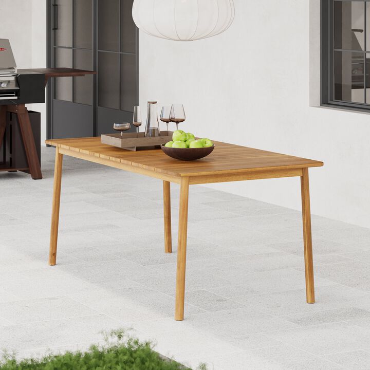 Acacia Wood 67 Inches Outdoor Dining Table