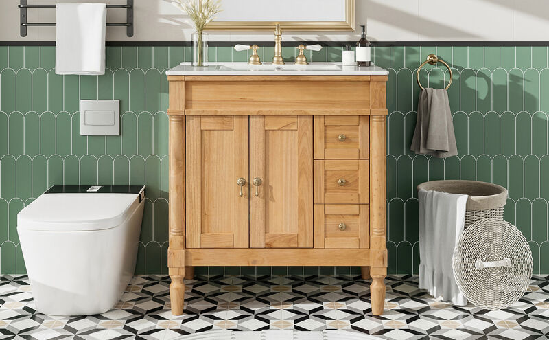 Famref 30-Inch Modern Bathroom Vanity image number 1