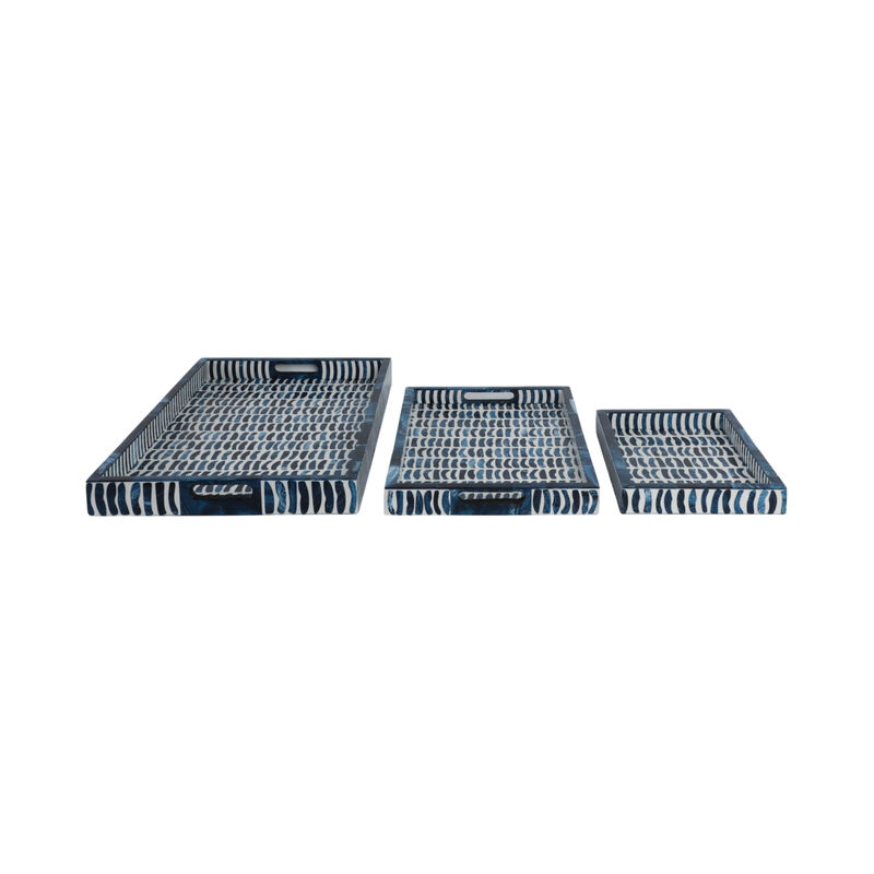 S/3 Trays With Inlay Pieces image number 2