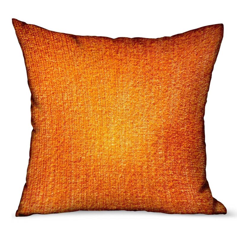 Plutus Brands Bittersweet Ember Orange Solid Luxury Outdoor/Indoor Throw Pillow image number 0