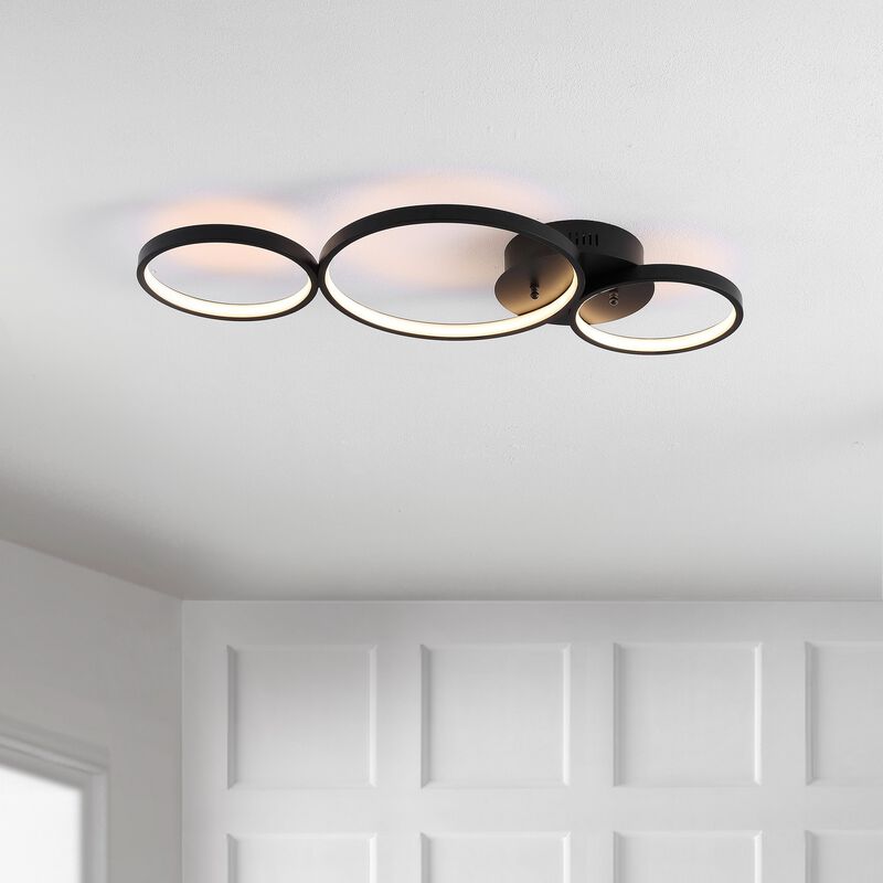 Nube 3-Light Contemporary Modern Metal Integrated LED Flush Mount