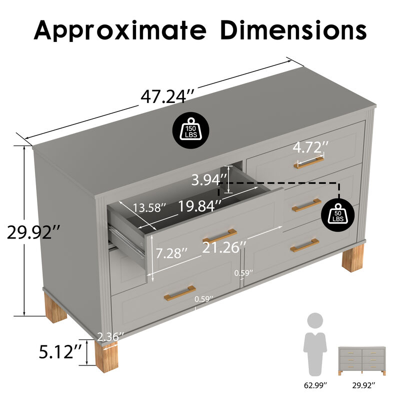 Gispad Modern Storage Dresser image number 2