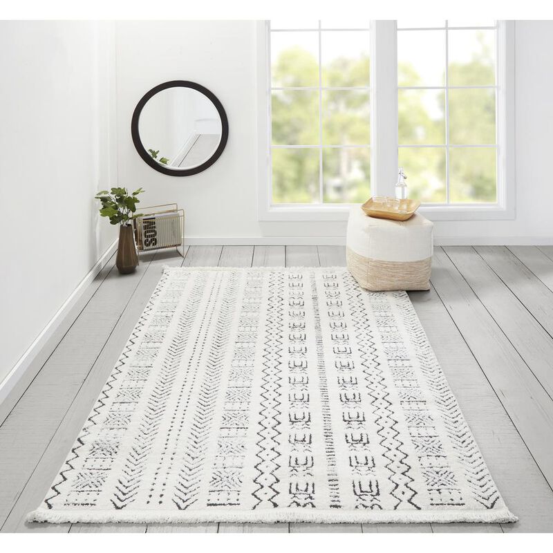 Novogratz Modern Rectangle Area Rug, Ivory, 5'3 X 7'2
