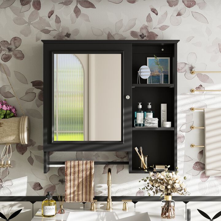 ELEMENT ACE Space Saving Wall Mounted Medicine Cabinet with Adjustable Storage Shelves