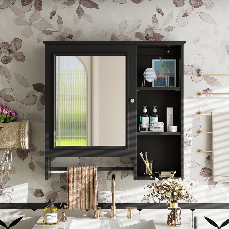 ELEMENT ACE Space Saving Wall Mounted Medicine Cabinet with Adjustable Storage Shelves image number 1