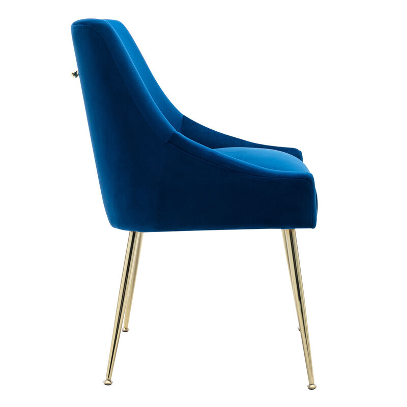 WestinTrends Upholstered Velvet Accent Chair With Metal Leg