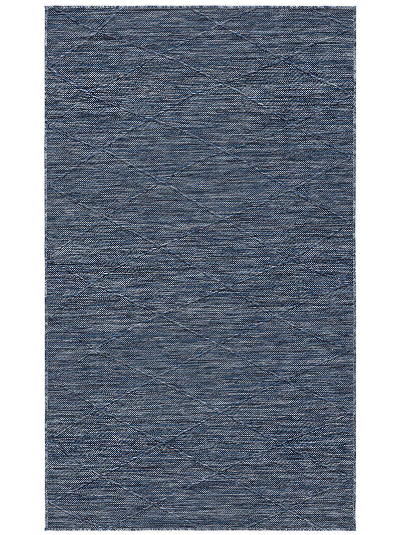 Washable Solutions WSL01 Navy/Blue 3' x 5' Rug