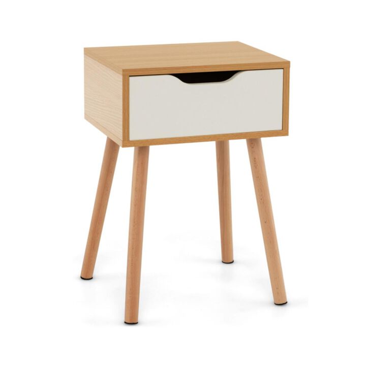 Hivvago Modern Nightstand with Storage Drawer for Bedroom Living Room