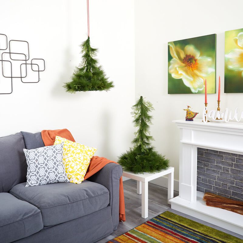 Hivvago 24 Inches and 36 Inches Table Top/Hanging Artificial Christmas Decor (Set of 2)