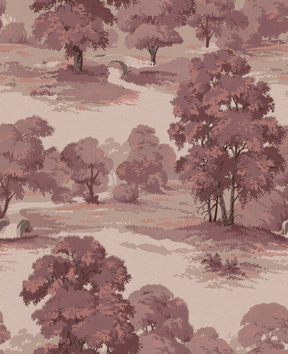 Sherwood Merlot Glade Wallpaper (Set of 2)