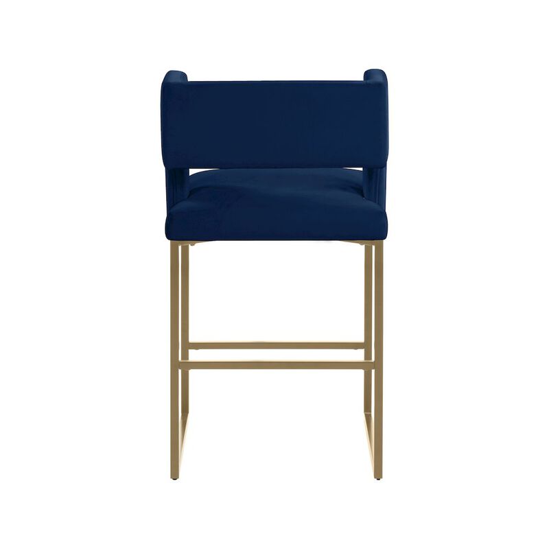 Meridian Furniture Caleb Velvet Counter Stool, Set of 2