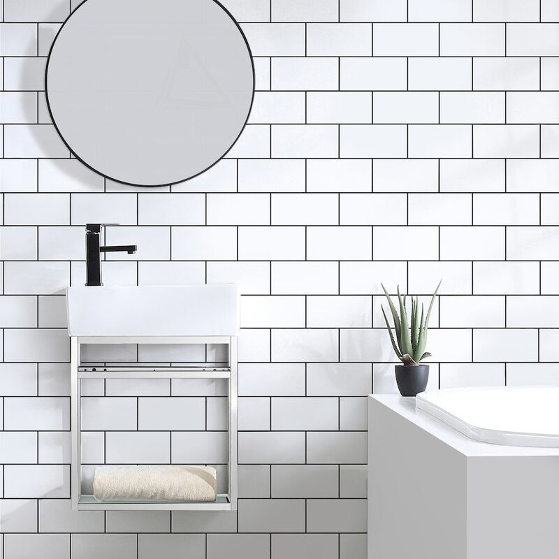 Pierre 19.5 Single, Metal Frame, Open Shelf, Bathroom Vanity image number 4