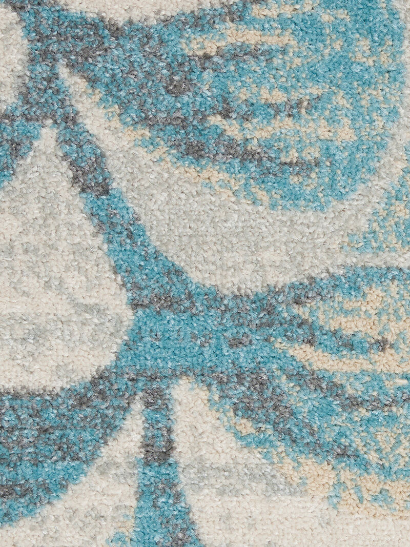 Tranquil TRA03 Ivory/Turquoise 4' x 6' Rug