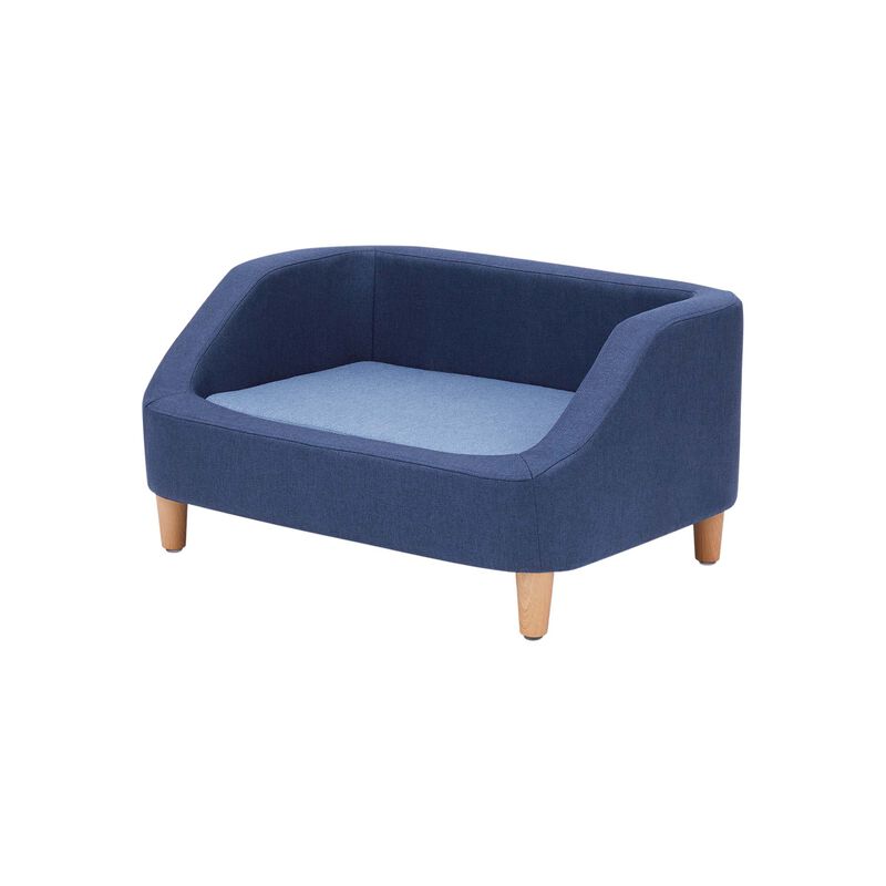 Bennett Elevated Linen Sofa Pet Daybed for Small and Medium Dogs, Navy image number 3
