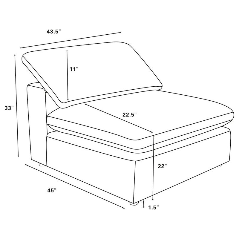 Coaster Co. of America Raleigh 5-piece Boucle Upholstered Modular Sectional Grey image number 3
