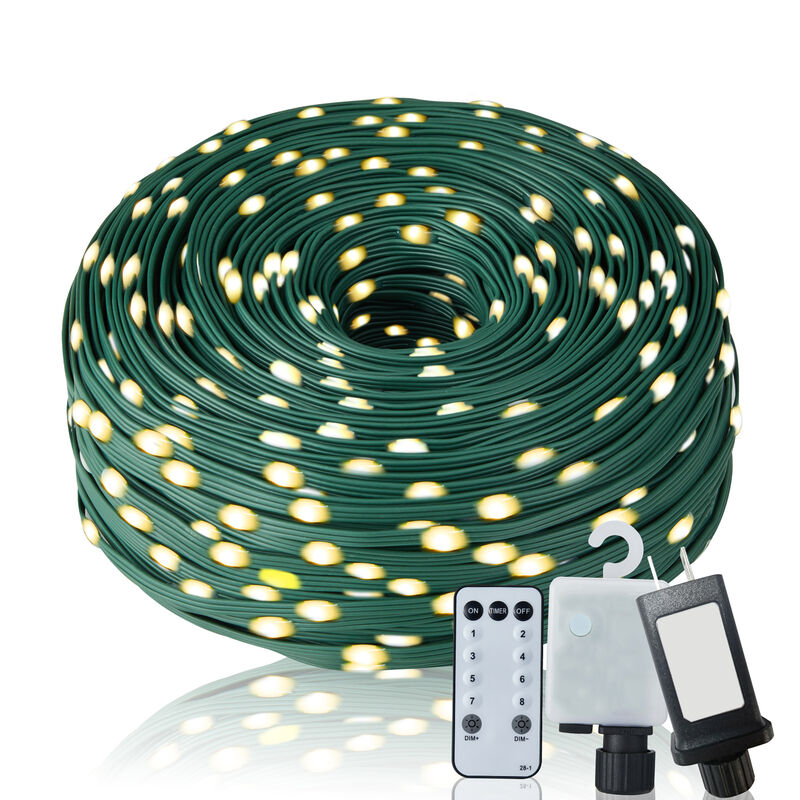 1000 LED Christmas Rope Lights with 8 Modes for Outdoor Decoration image number 0