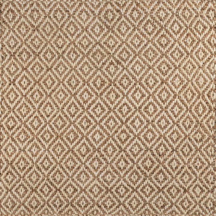 Hira Hand Woven Diamond Chunky Jute Square Area Rug