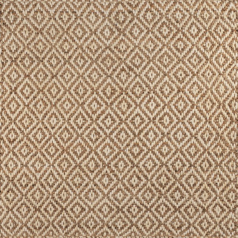 Hira Hand Woven Diamond Chunky Jute Square Area Rug