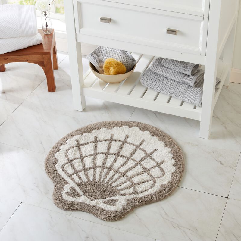 Market & Place Cotton Tufted Coastal Bath Rug