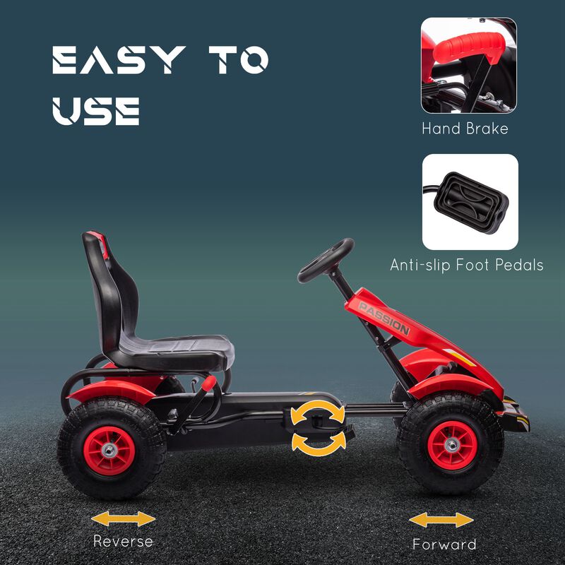 BreeBe Kids Ride On Pedal Go Kart with Sharp Steering image number 4
