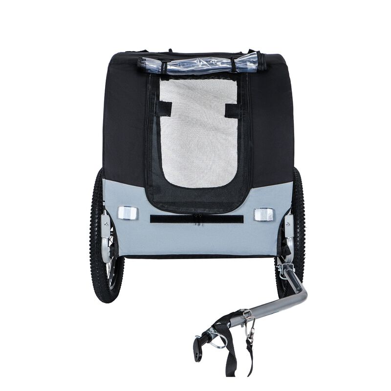 100LB Capacity All-Terrain Dog Bike Trailer-20 1/8" Fat Tire & Fleece Mat image number 2