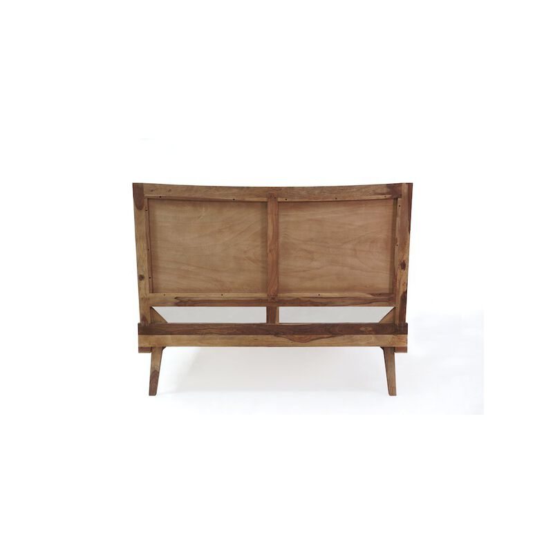 Porter Designs Fusion Solid Sheesham Wood King Bed, Light Brown