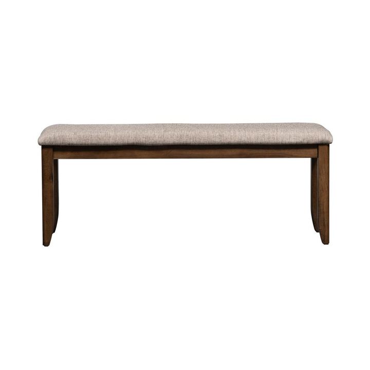 Liberty Furniture Santa Rosa Upholstered Dining Bench in Antique Honey