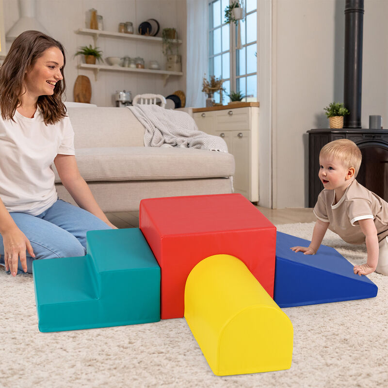 Climb & Crawl Baby Foam Play Set &ndash; Soft Indoor Activity Blocks for Infants