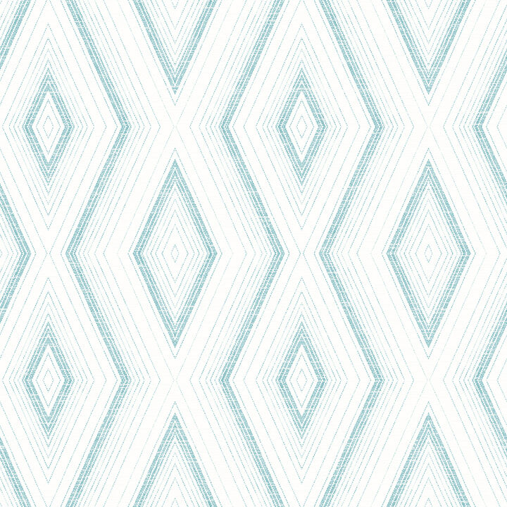 Santa Turquoise Geometric Wallpaper