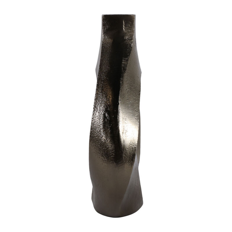 9x8" Cut-out Swirl Vase, Brass image number 2