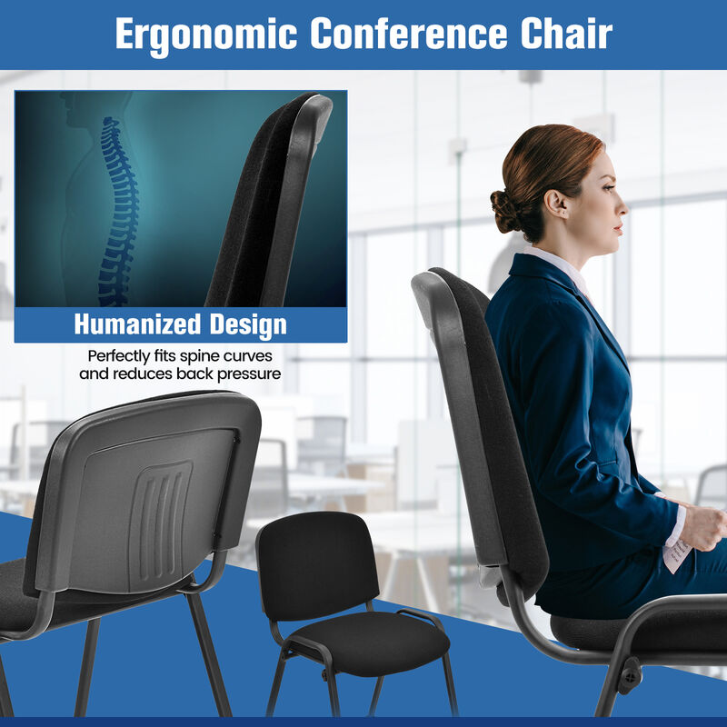 Office Chair with Metal Frame and Padded Cushions for Conference Room