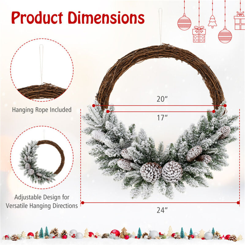 Artificial Christmas Wreath &ndash; Festive and Reusable Holiday D&eacute;cor for Doors or Walls