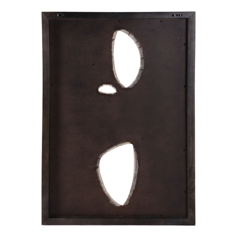 36x26" Wood&fabric Mix-media Modern Wall Art,brwn image number 5
