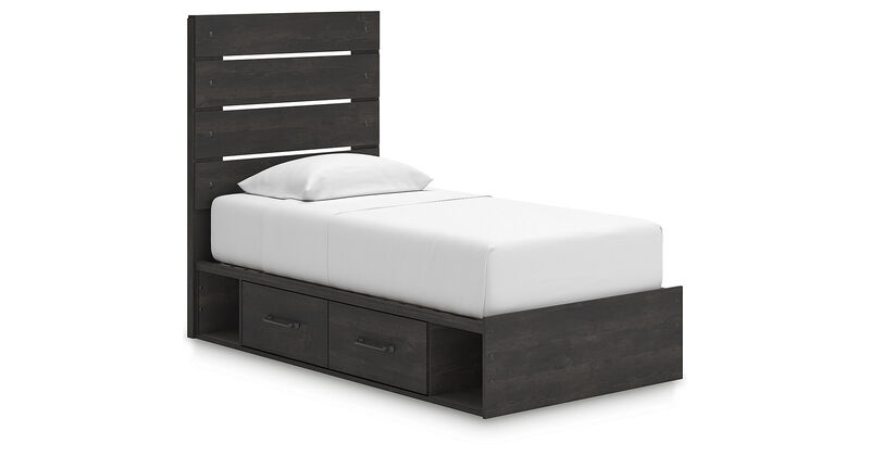 Delmorta Twin Panel Bed with Storage