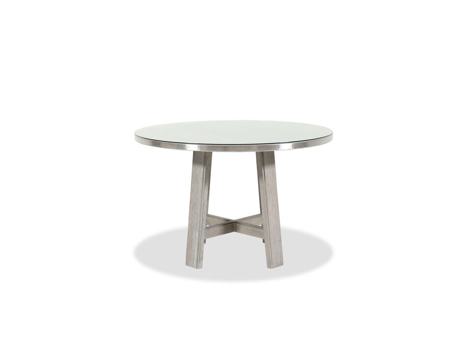Interiors Harding Round Glass-Top Dining Table