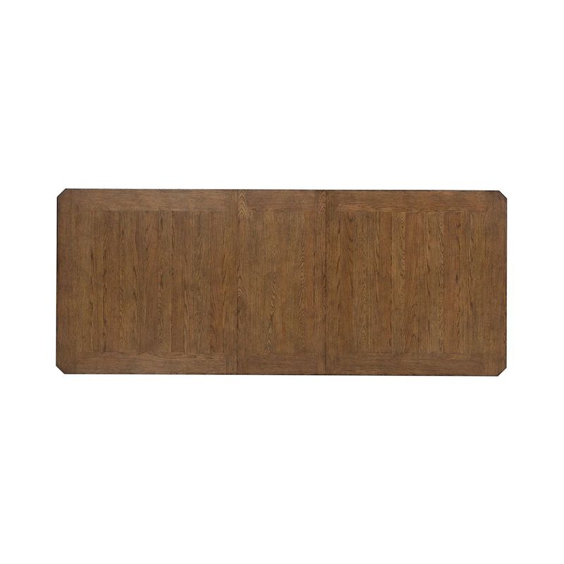 Liberty Furniture Carolina Park Trestle Table for Dining Room - Self Storing Leaf - Amber Brown image number 2