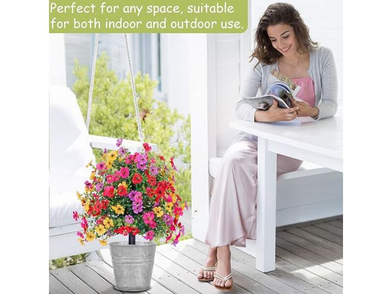Green Artificial Boxwood Plants UV Resistant Outdoor Garden Porch Decor image number 1