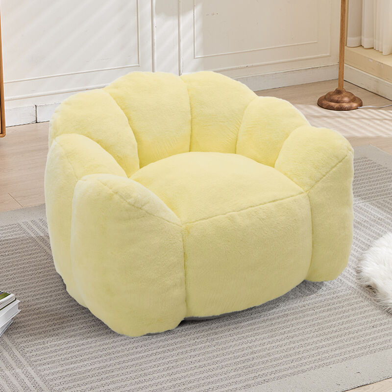 GOODSILO Ergonomic Memory Foam Bean Bag Sofa Chair with Pull Ring for Easy Mobility and Relaxation image number 1